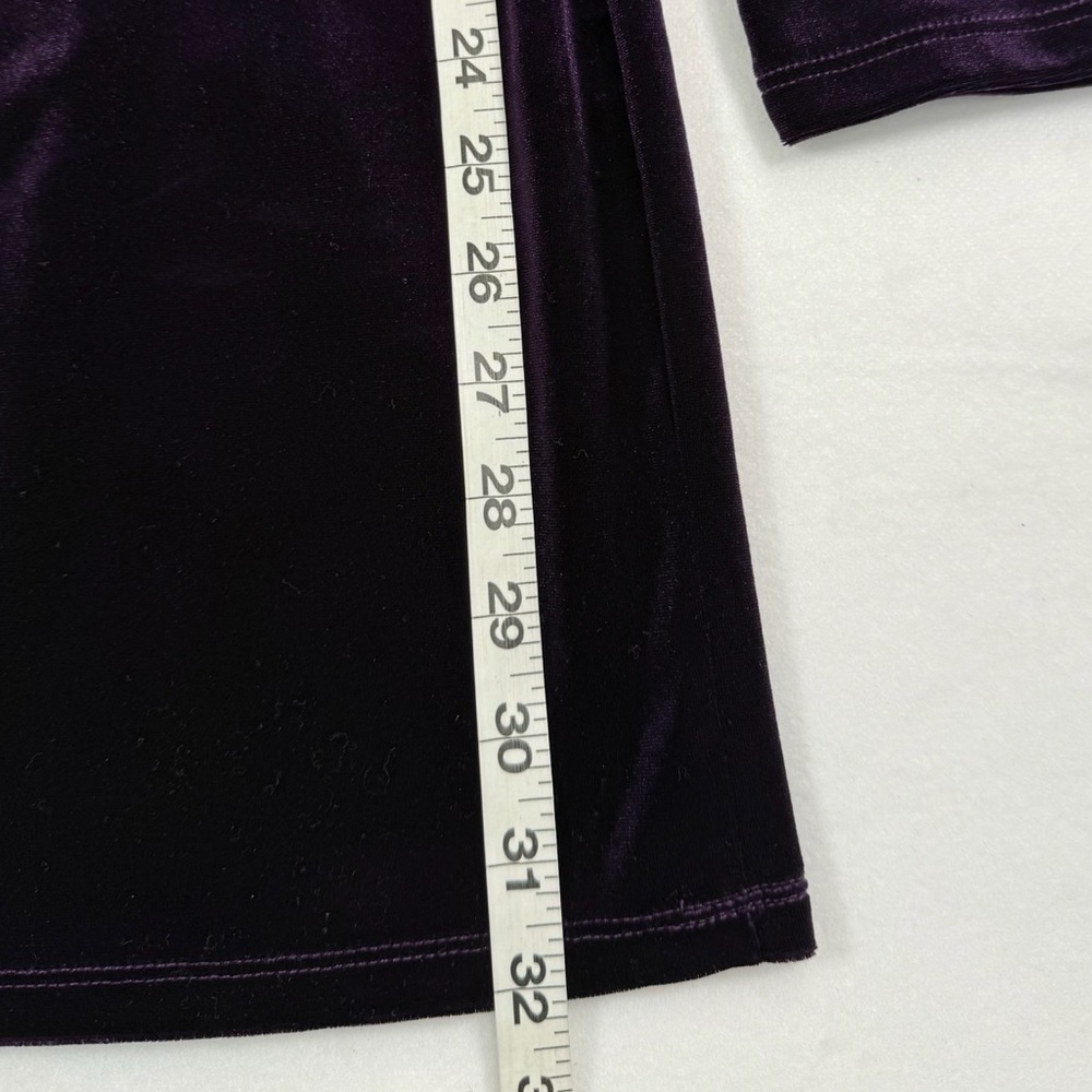 MIMI CHICA VTG Y2K Purple Velour Strappy Back Bodycon‎ Whimsigoth Mini Dress L - Picture 9 of 10